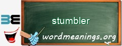 WordMeaning blackboard for stumbler